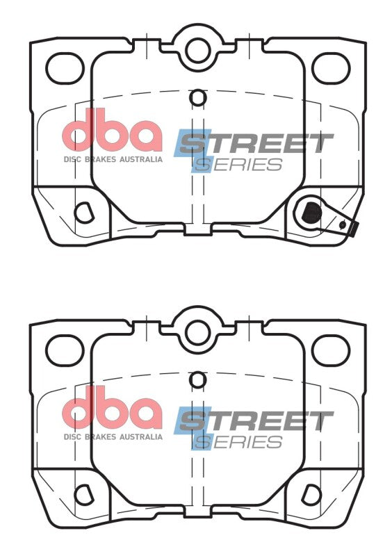 DBA Street Series Rear Brake Pads | Lexus GS350 (07-11) (DB1854SS)