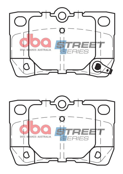 DBA Street Series Rear Brake Pads | Lexus GS350 (07-11) (DB1854SS)