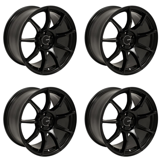 (set of 4) Enkei TS9 Black Paint | 17x8" +45mm | 5x100mm Wheel