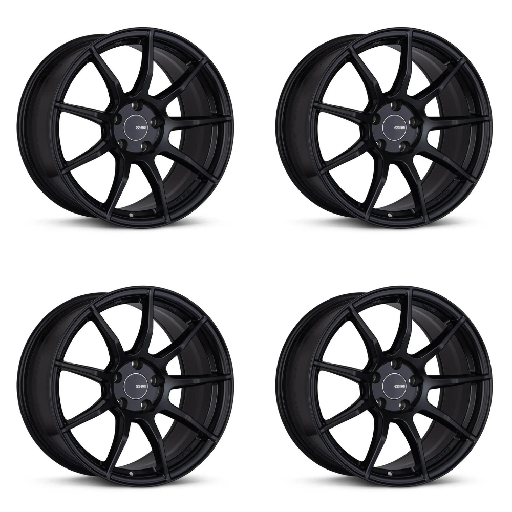 (set of 4) Enkei TS9 Black | 18x8.5" +50mm | 5x114.3mm Wheels