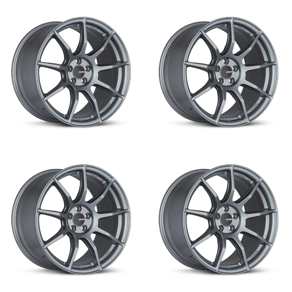 (set of 4) Enkei TS9 Platinum Grey | 18x9.5" +45mm | 5x100mm Wheels