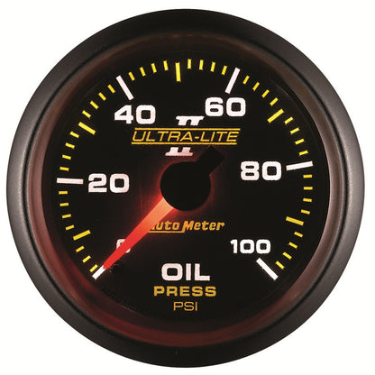 AutoMeter Ultra-Lite II 52mm 0-100 PSI Mechanical Oil Pressure Gauge (4921)