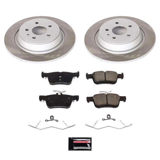 PowerStop 17-20 Ford Fusion Rear Semi-Coated Rotor Kit (SC7723)