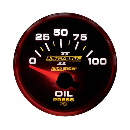 AutoMeter Ultra-Lite II 52mm 0-100 PSI Electrical Oil Pressure Gauge (4927)