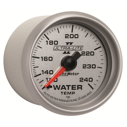 AutoMeter Ultra-Lite II 52mm 120-240 Deg F Mechanical Water Temp Gauge (4932)