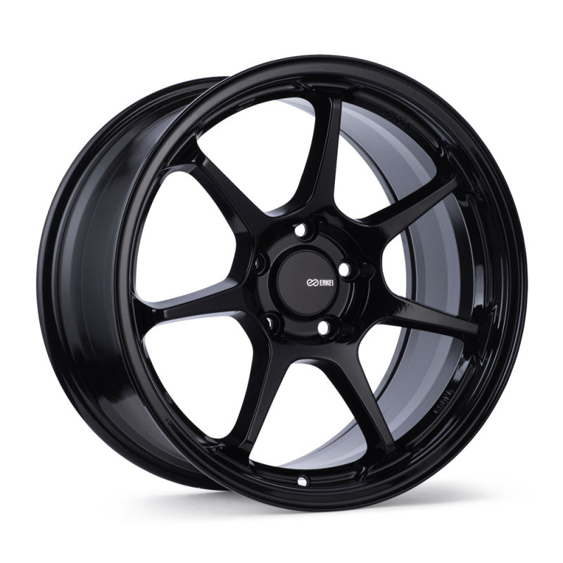 (set of 4) Enkei TS-7 Gloss Black | 18x8" +35mm | 5x114.3mm Wheels