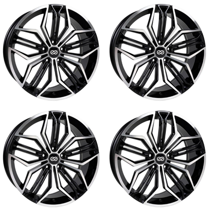 (set of 4) Enkei CUV Black Machined | 20x8" +30mm | 5x110mm Wheel