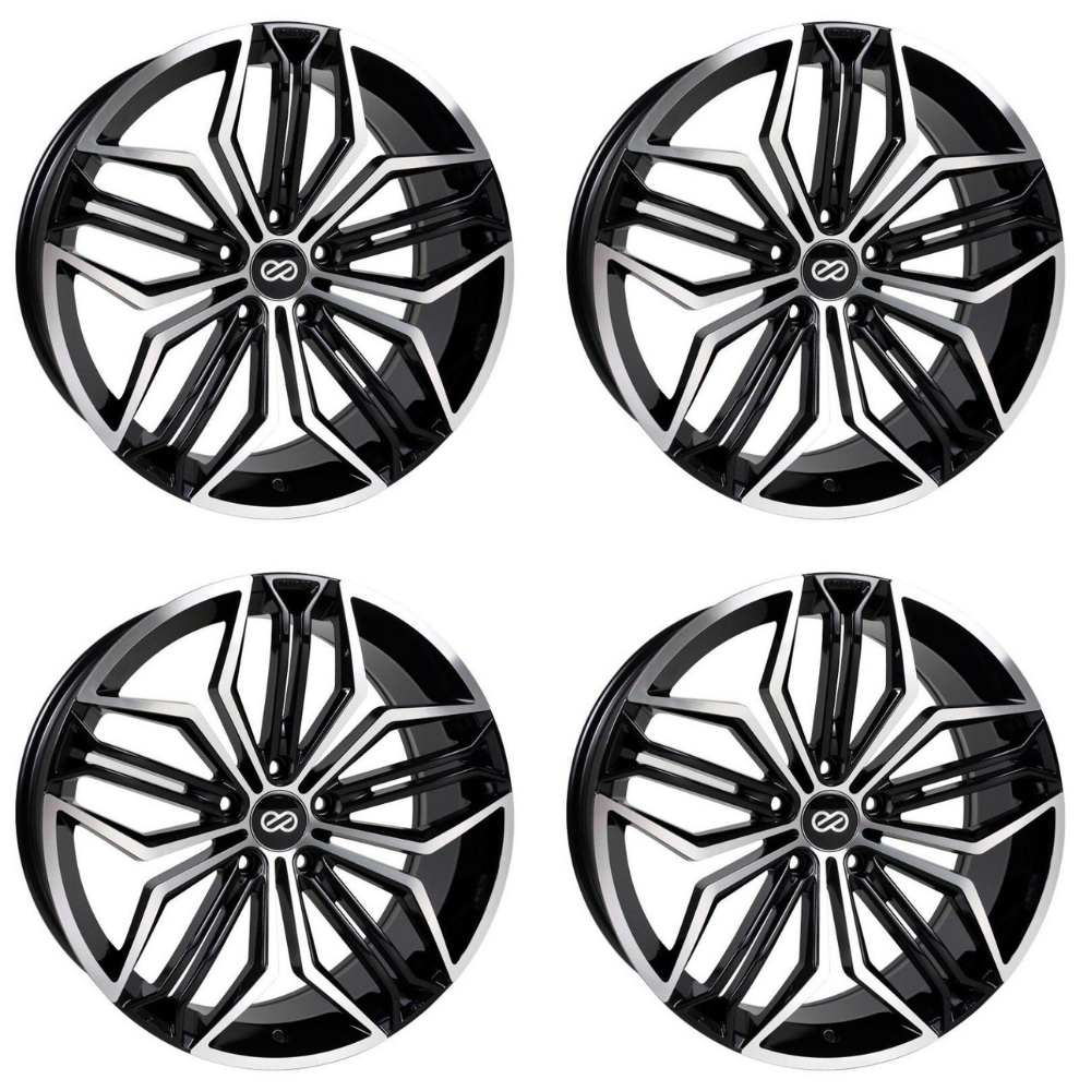 (set of 4) Enkei CUV Black Machined | 18x8" +40mm | 5x114.3mm Wheel