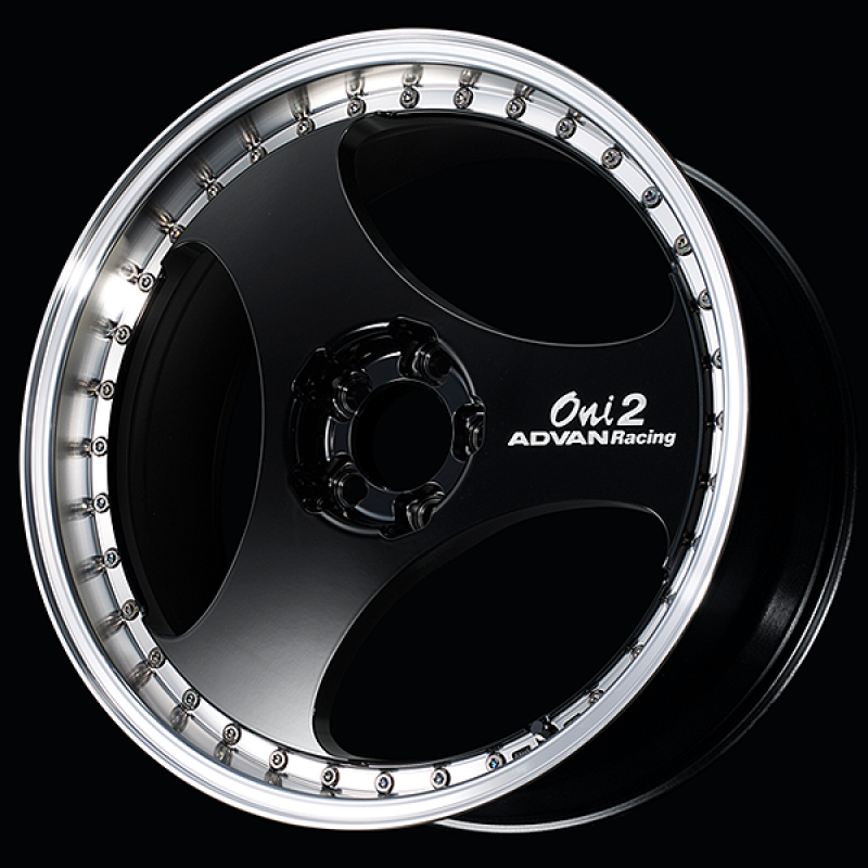 (set of 4) Advan ONI2 Progressive Machining/Racing Gloss Black | 20x10" +31mm | 5x114.3mm Wheels