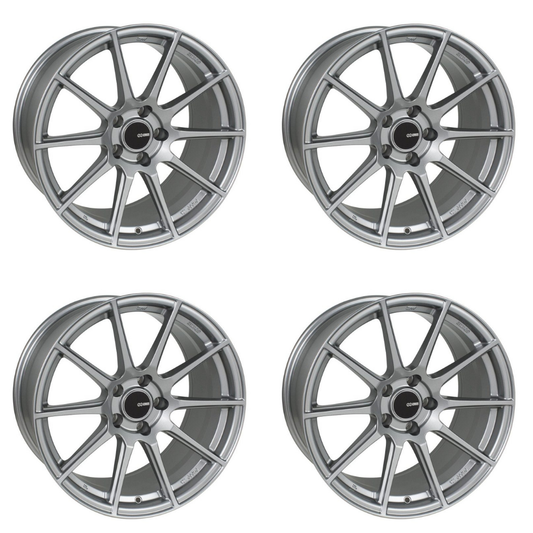 (set of 4) Enkei TS10 Grey | 17x8" +35mm | 5x114.3mm Wheel
