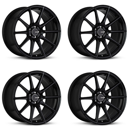 (set of 4) Enkei TS10 Black | 17x9" +35mm | 5x114.3mm Wheels