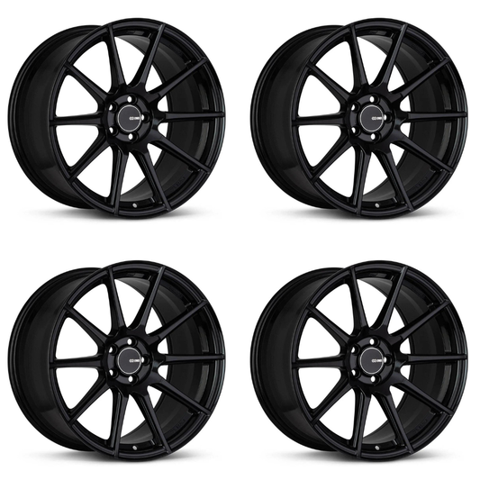(set of 4) Enkei TS10 Black | 17x9" +35mm | 5x114.3mm Wheels