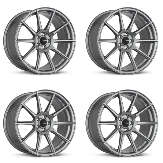 (set of 4) Enkei TS10 Grey | 18x8" +50mm | 5x114.3mm Wheels