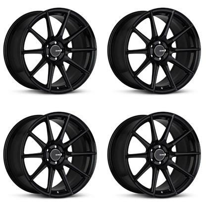 (set of 4) Enkei TS10 Black | 18x8" +45mm | 5x100mm Wheels