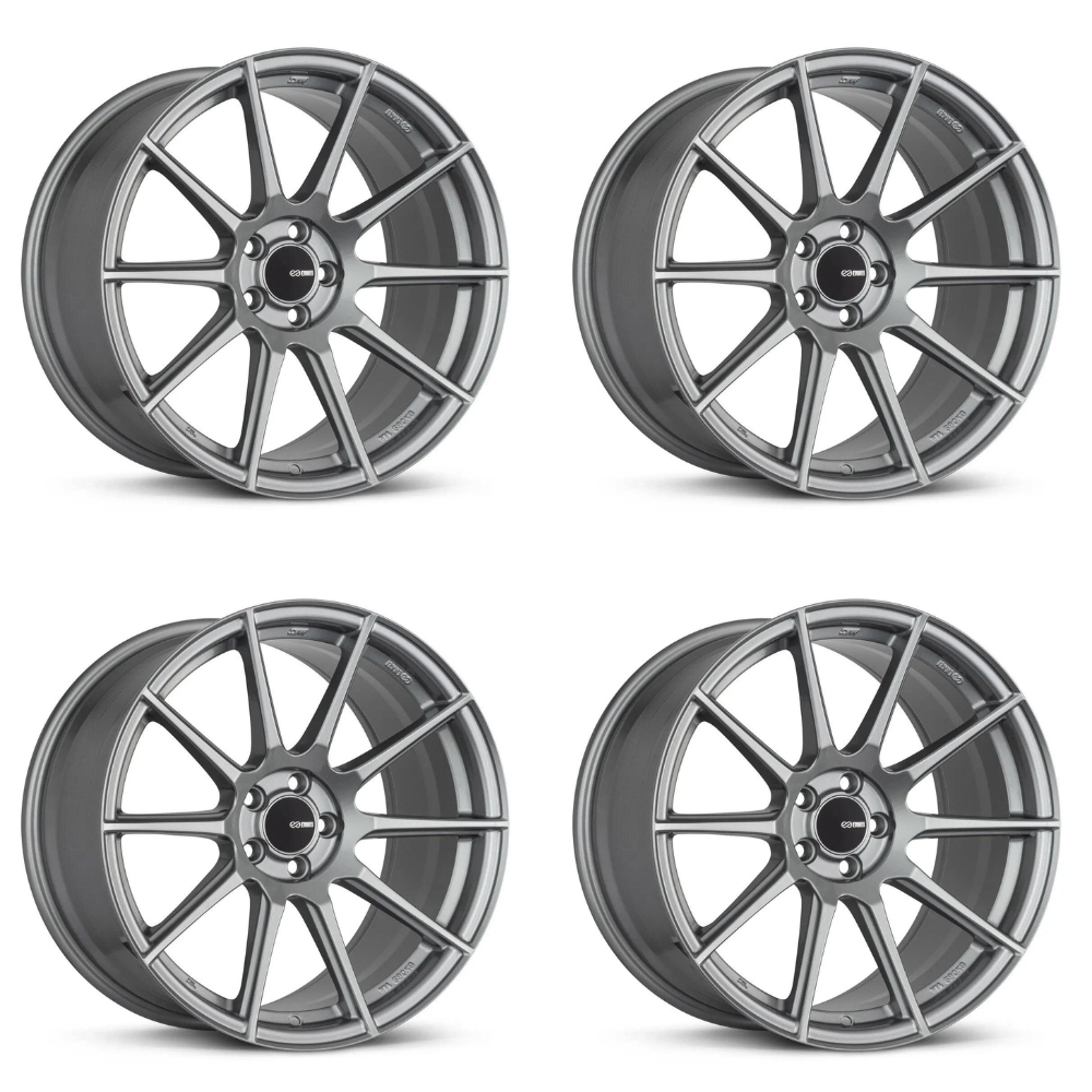 (set of 4) Enkei TS10 Grey | 18x8" +45mm | 5x100mm Wheels