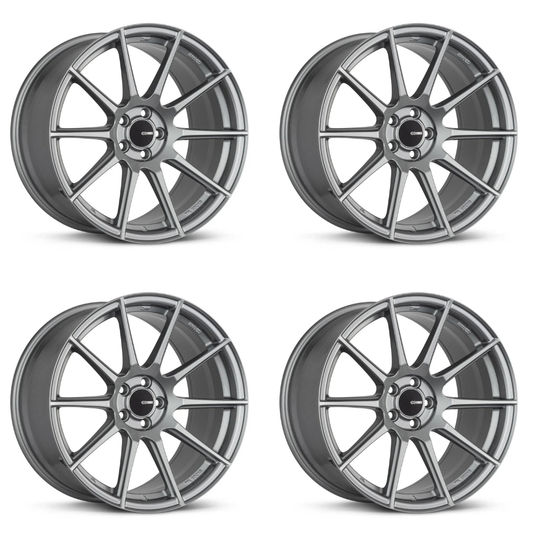 (set of 4) Enkei TS10 Grey | 18x8" +45mm | 5x100mm Wheels