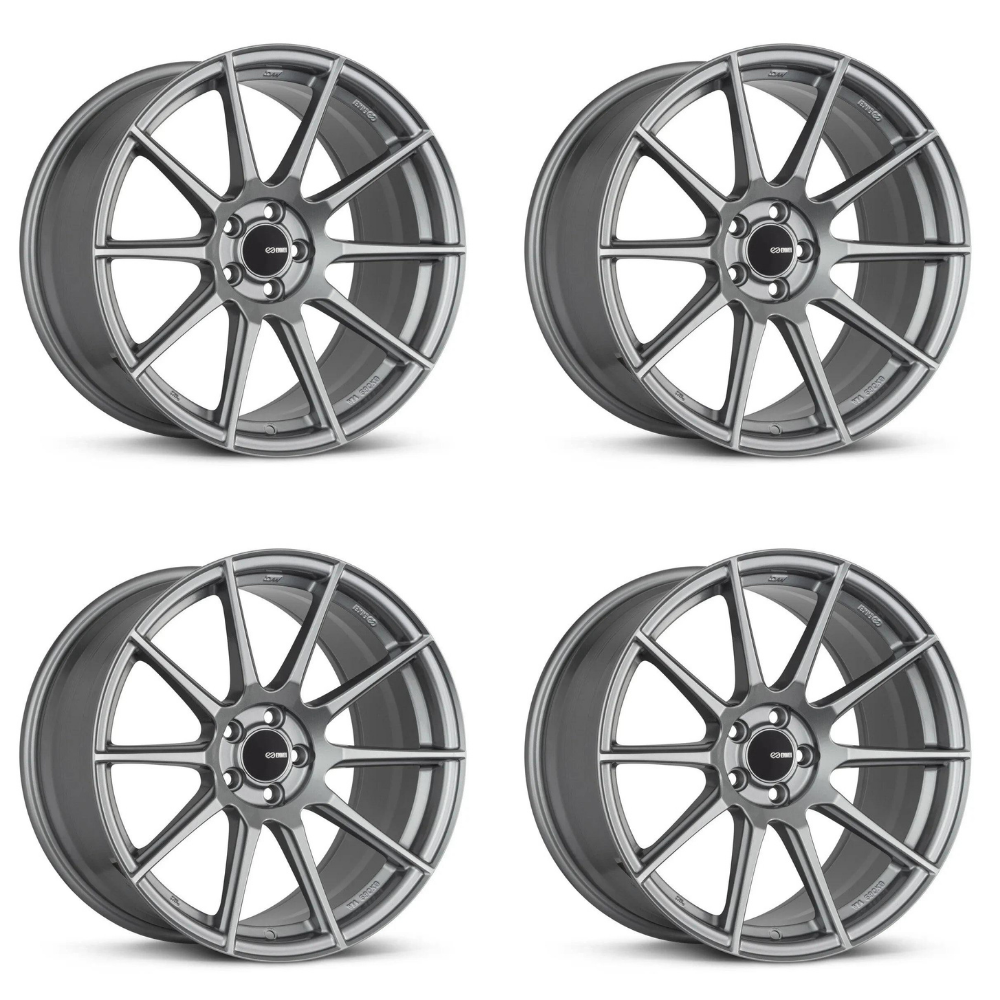 (set of 4) Enkei TS10 Grey | 18x9.5" +35mm | 5x114.3mm Wheels