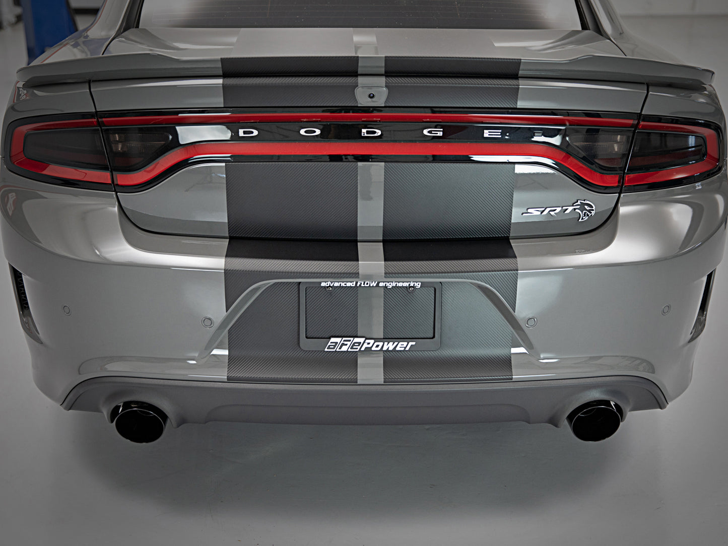 aFe 4-1/2in Carbon Fiber OE Replacement Exhaust Tips | Dodge Charger/Hellcat (15-19) (49C32068-B)