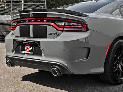 aFe 4-1/2in Carbon Fiber OE Replacement Exhaust Tips | Dodge Charger/Hellcat (15-19) (49C32068-C)