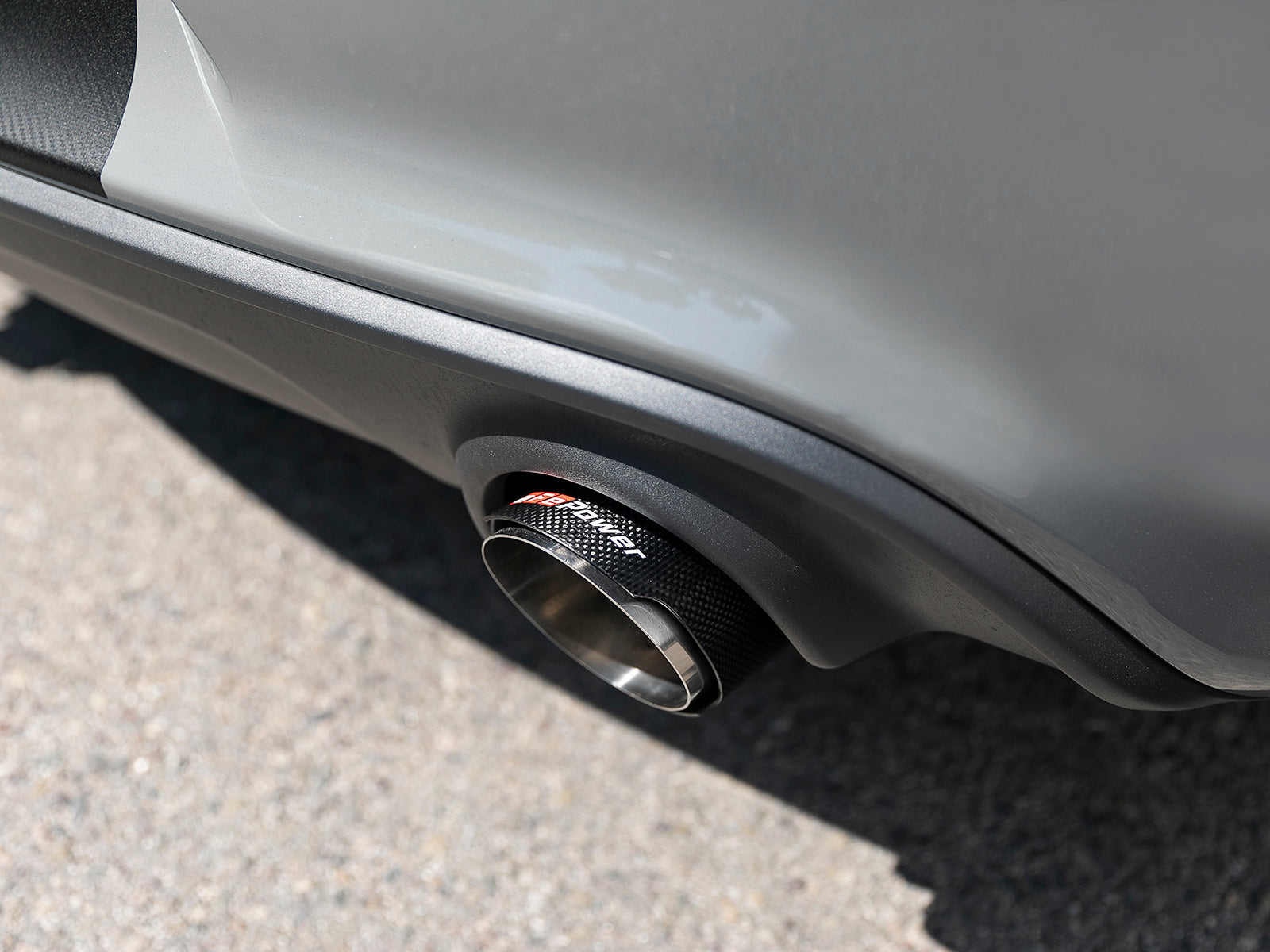 aFe 4-1/2in Carbon Fiber OE Replacement Exhaust Tips | Dodge Charger/Hellcat (15-19) (49C32068-C)