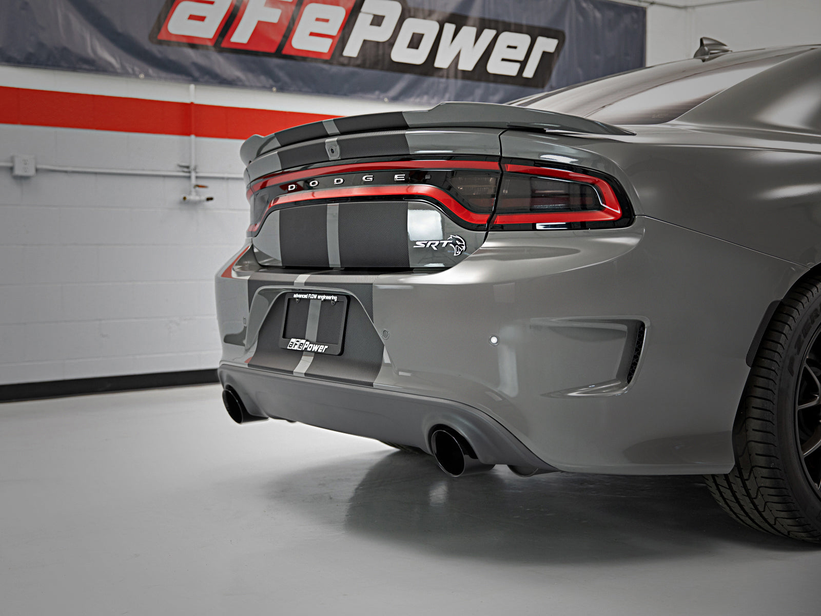 aFe 4-1/2in Carbon Fiber OE Replacement Exhaust Tips | Dodge Charger/Hellcat (15-19) (49C32068-P)
