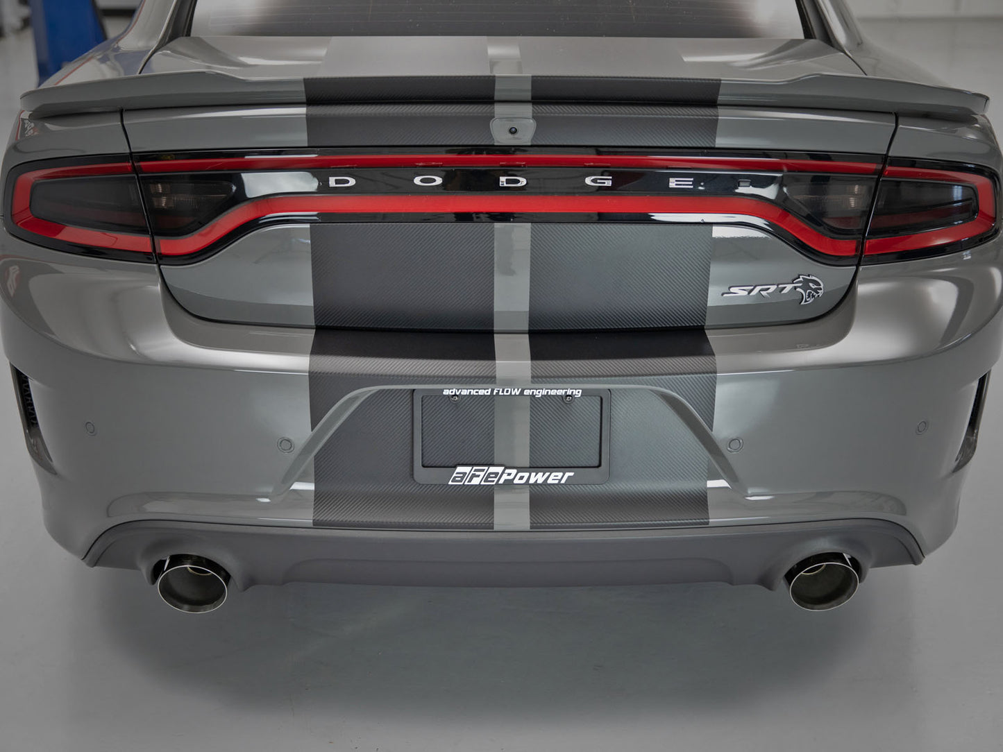 aFe 4-1/2in Carbon Fiber OE Replacement Exhaust Tips | Dodge Charger/Hellcat (15-19) (49C32068-P)