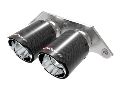 aFe MACH Force-Xp 4in Carbon Fiber OE Replacement Exhaust Tips | Porsche 911 GT3 14-19 (49C36435-C)
