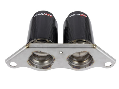 aFe MACH Force-Xp 4in Carbon Fiber OE Replacement Exhaust Tips | Porsche 911 GT3 14-19 (49C36435-C)