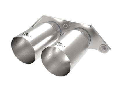 aFe MACH Force-Xp 4in Brushed SS OE Tips | Porsche 911 GT3 (14-16/17-19) (49C36435-H)