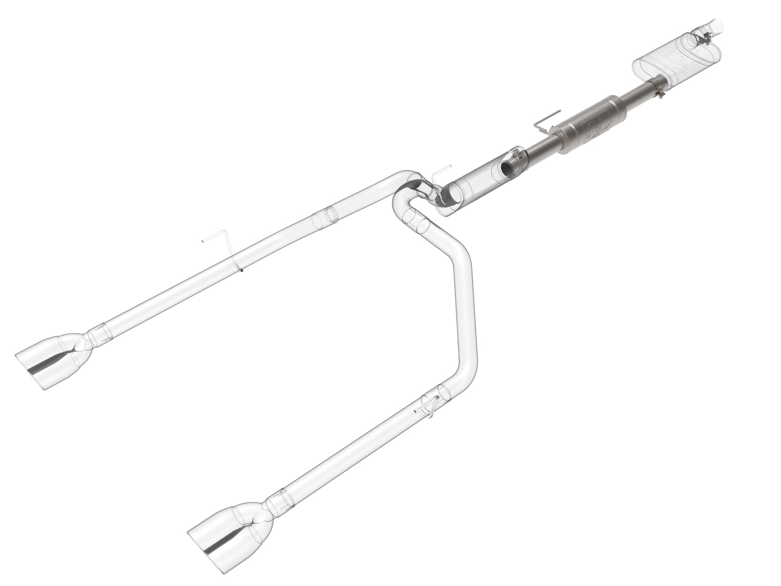 aFe 3in T304 Stainless Steel Vulcan Series Muffler Upgrade Pipe | Vulcan Series (49C38097)