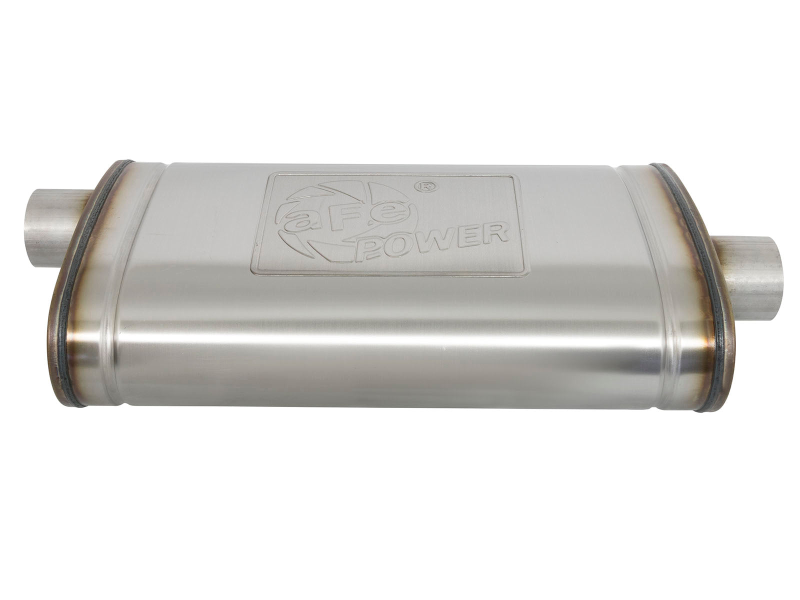 aFe MACH Force-Xp 409 SS Muffler | Universal 3in Center Inlet / 3in Outlet (49M00016)