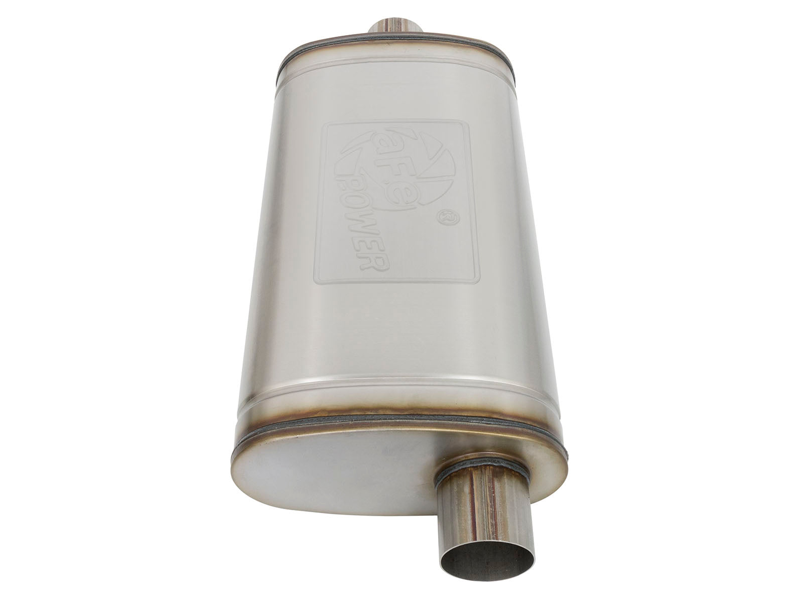 aFe MACH Force-Xp 409 SS Muffler | Universal 3in Center Inlet / 3in Outlet (49M00016)