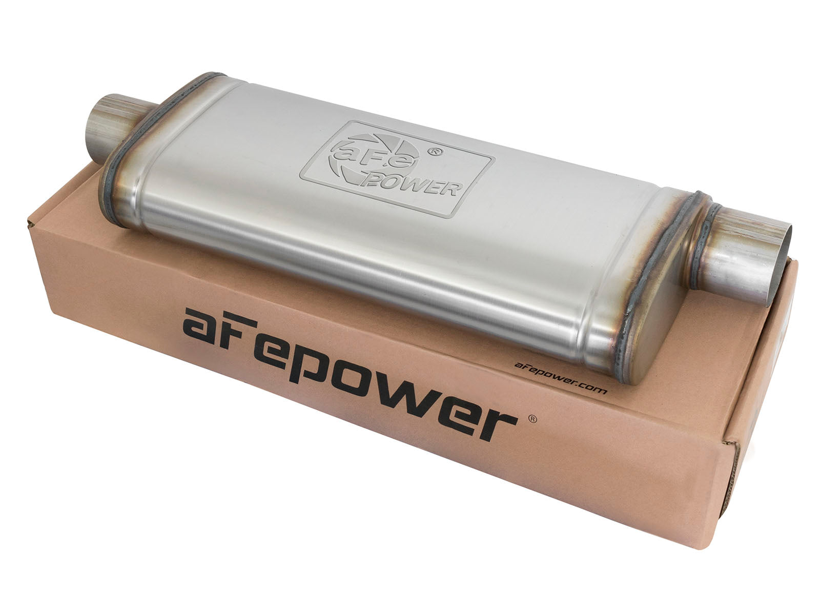 aFe MACH Force-Xp 409 SS Muffler | Universal 3in Center Inlet / 3in Outlet (49M00017)