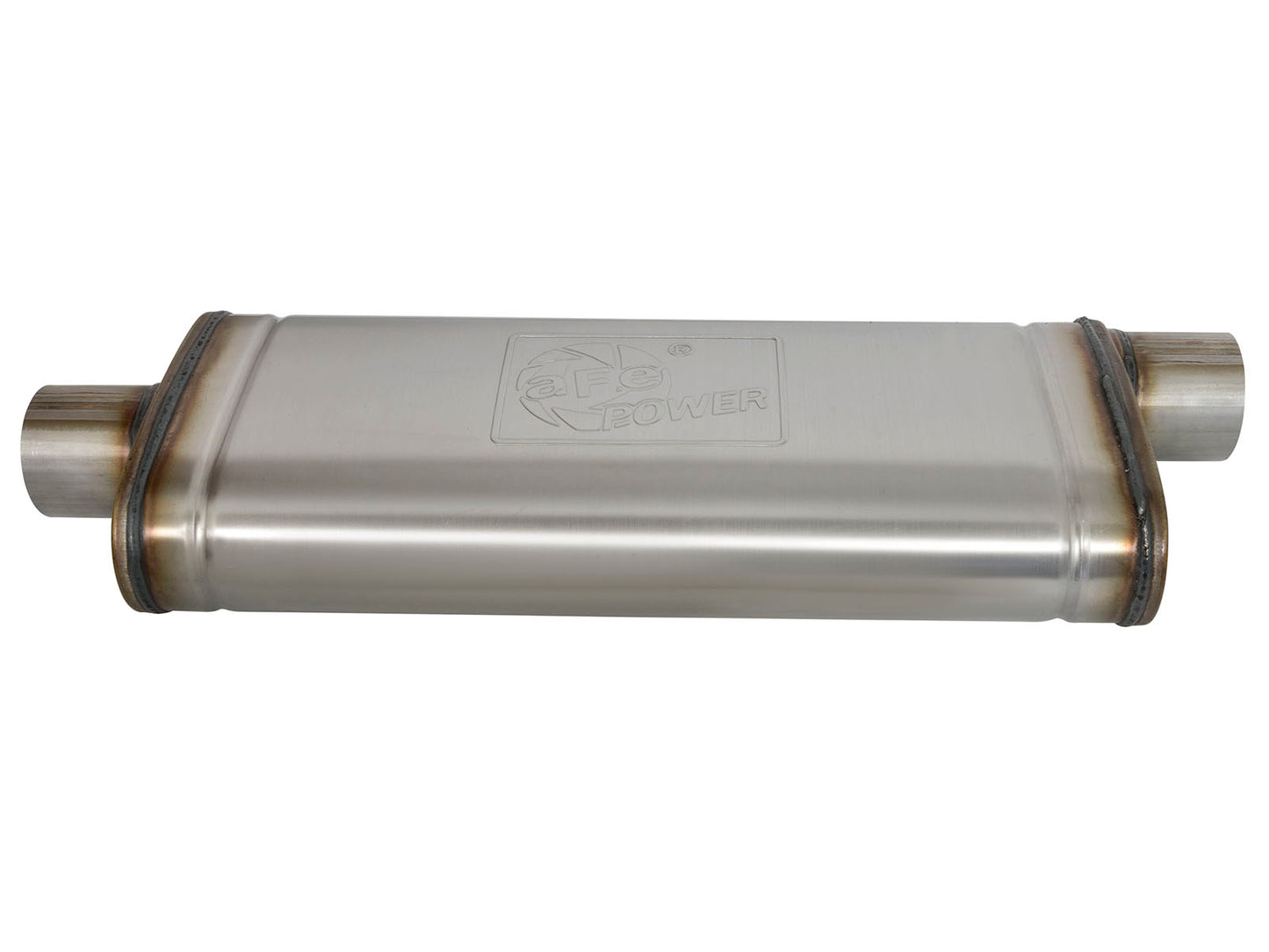 aFe MACH Force-Xp 409 SS Muffler | Universal 3in Center Inlet / 3in Outlet (49M00017)