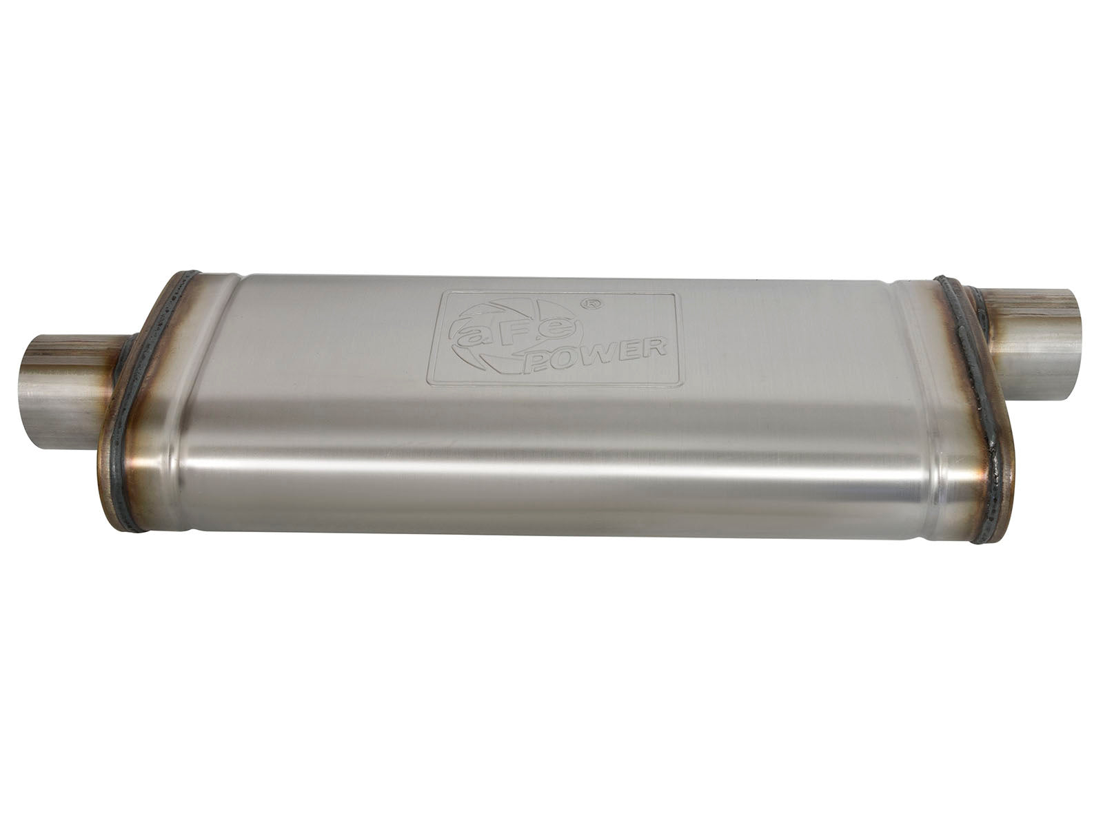 aFe MACH Force-Xp 409 SS Muffler | Universal 3in Center Inlet / 3in Outlet (49M00017)