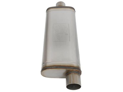 aFe MACH Force-Xp 409 SS Muffler | Universal 3in Center Inlet / 3in Outlet (49M00017)