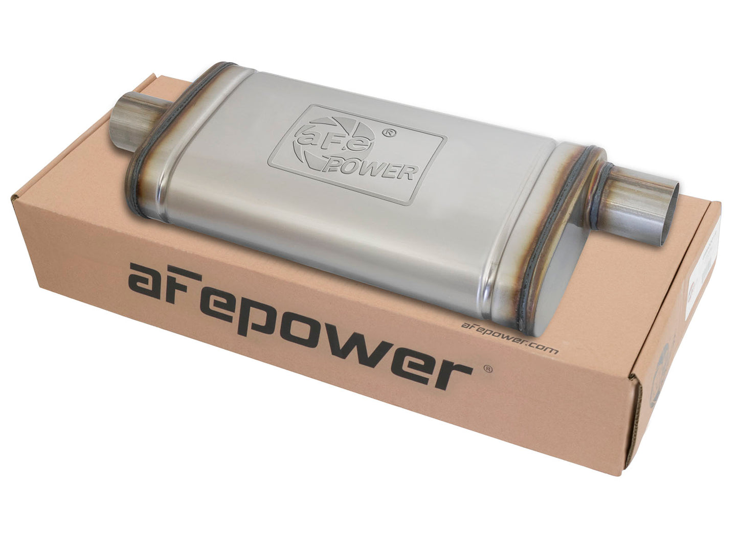 aFe MACH Force-Xp 409 SS Muffler | Universal 2.5in Center/Offset (49M00019)