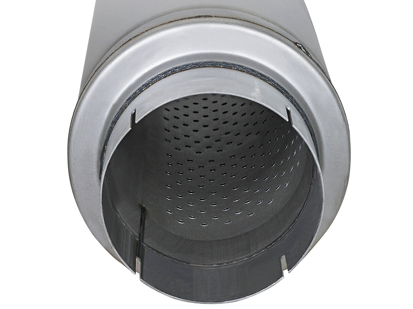 aFe ATLAS 5in Center/Center Aluminized Steel Muffler | Universal (49M00023)