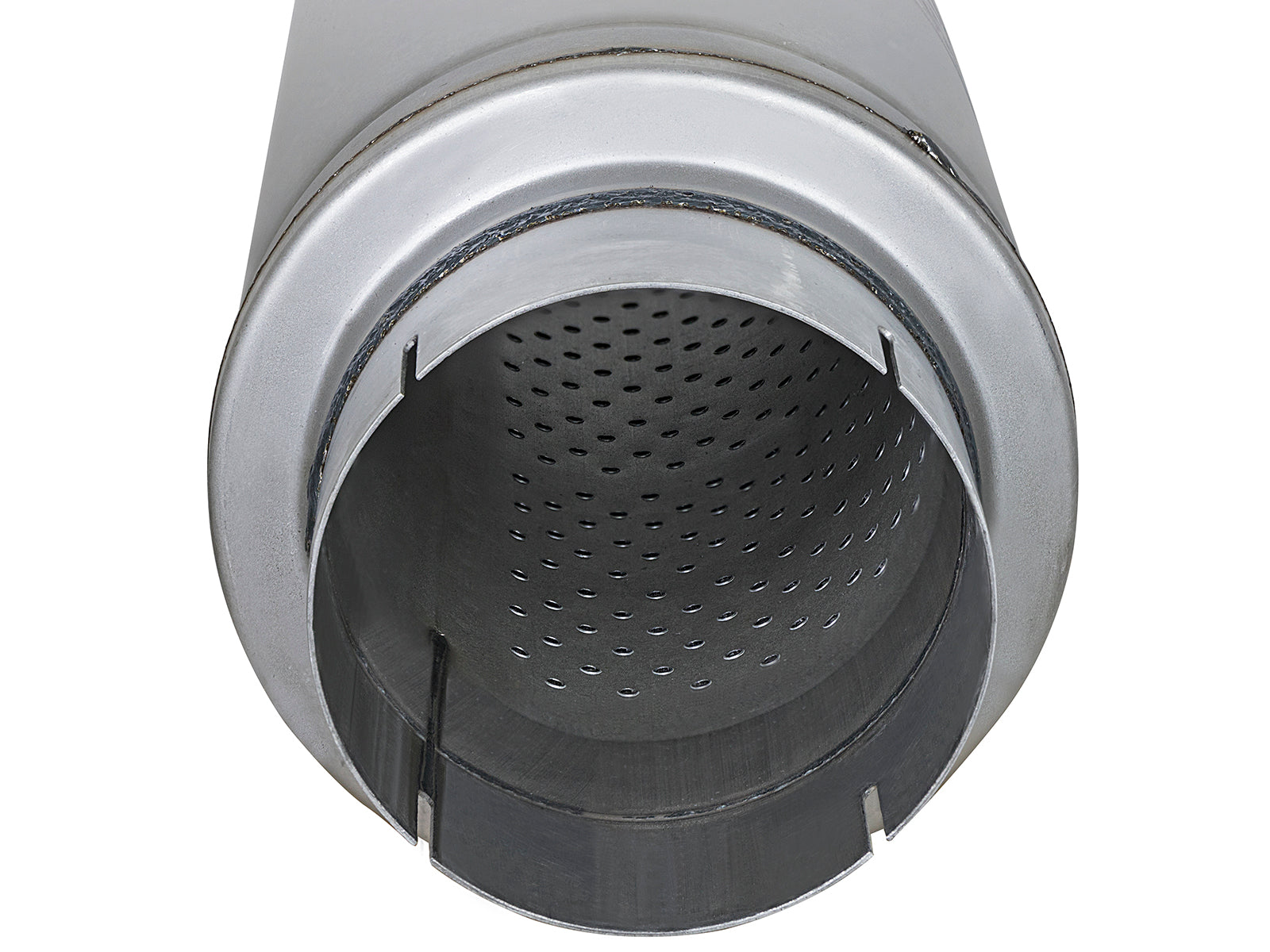 aFe ATLAS 5in Center/Center Aluminized Steel Muffler | Universal (49M00023)