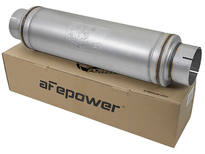 aFe ATLAS 5in Center/Center Aluminized Steel Muffler | Universal (49M00023)
