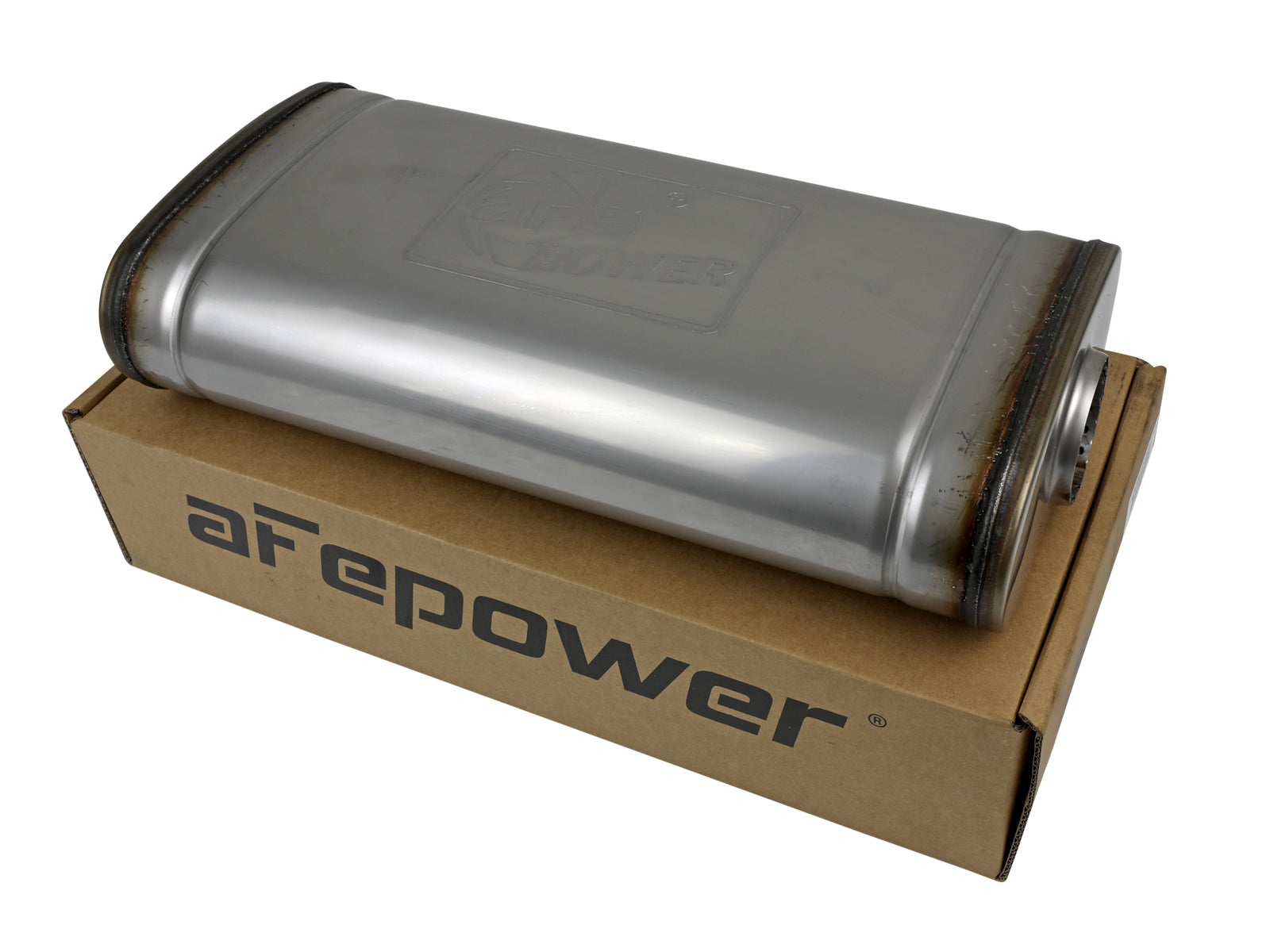 aFe MACH Force-Xp SS Muffler | 2.5in Center/Offset 18in L x 9in W x 4in H (49M30019)
