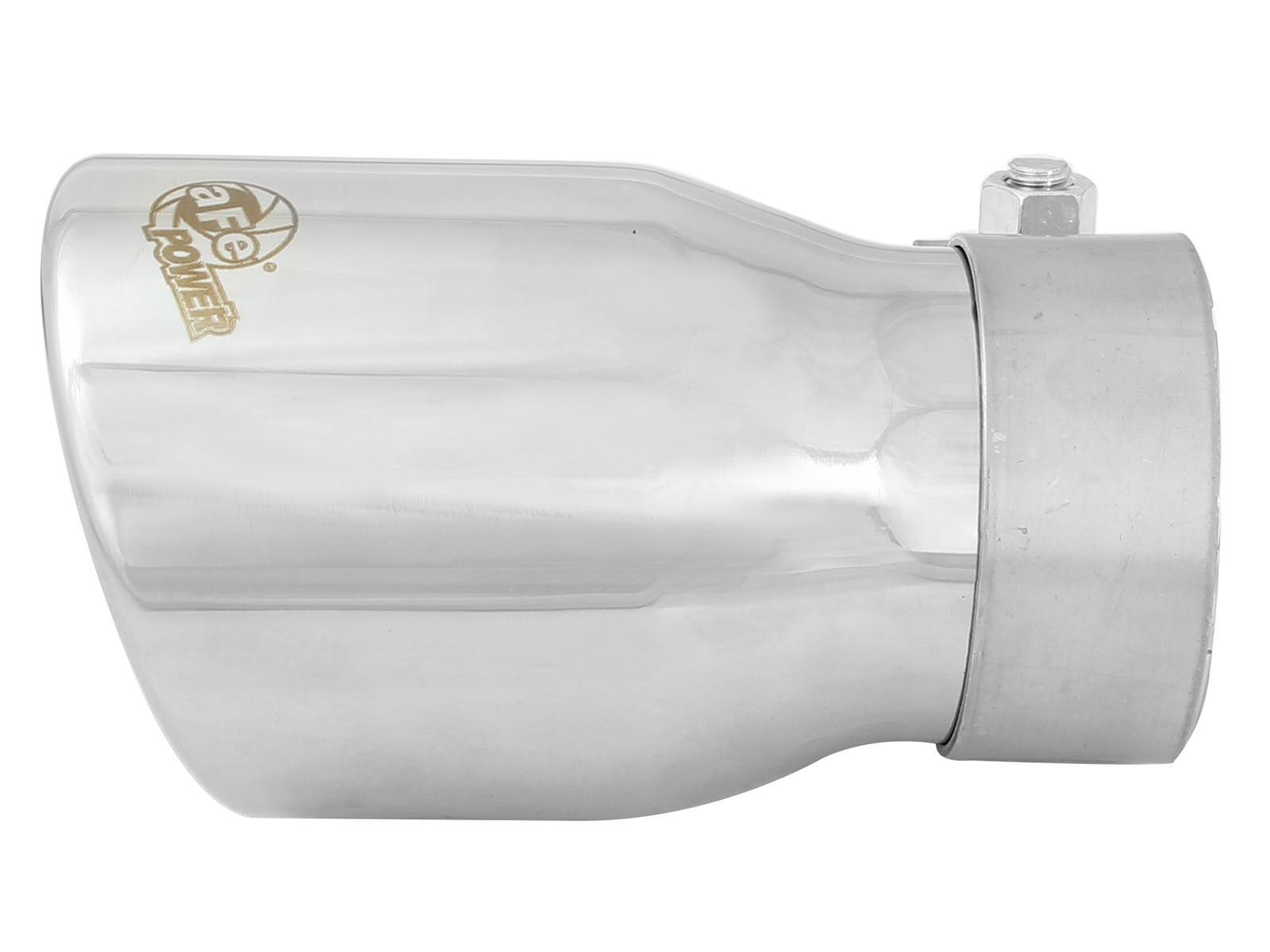 aFe 2.5in Inlet / 3.5in Outlet SS Clamp-On Exhaust Tip | Polished (49T25354-P06)