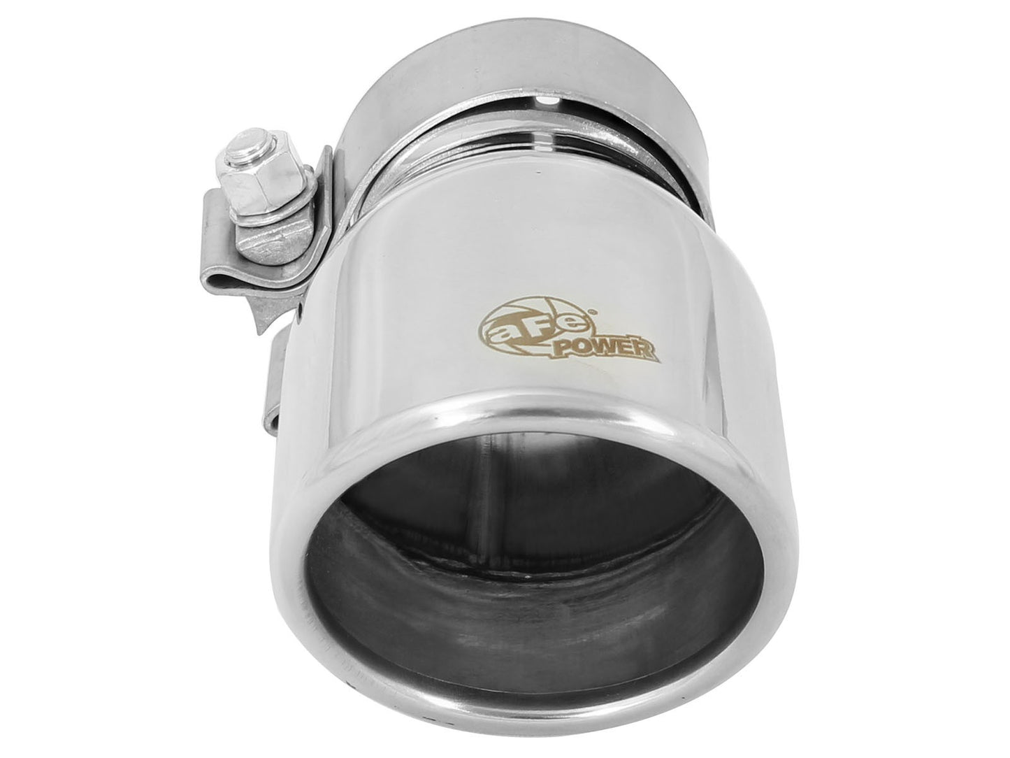 aFe 2.5in Inlet / 3.5in Outlet SS Clamp-On Exhaust Tip | Polished (49T25354-P06)