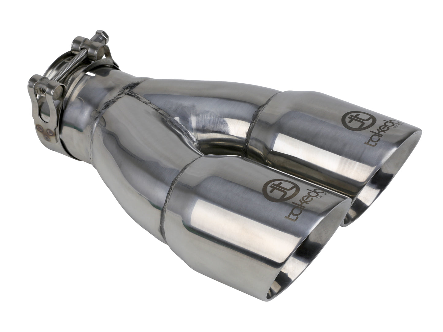 aFe 2.5in 304 Stainless Steel Clamp-on Polished Exhaust Tip | Takeda (49T25364-P10)