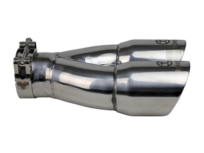 aFe 2.5in 304 Stainless Steel Clamp-on Polished Exhaust Tip | Takeda (49T25364-P10)