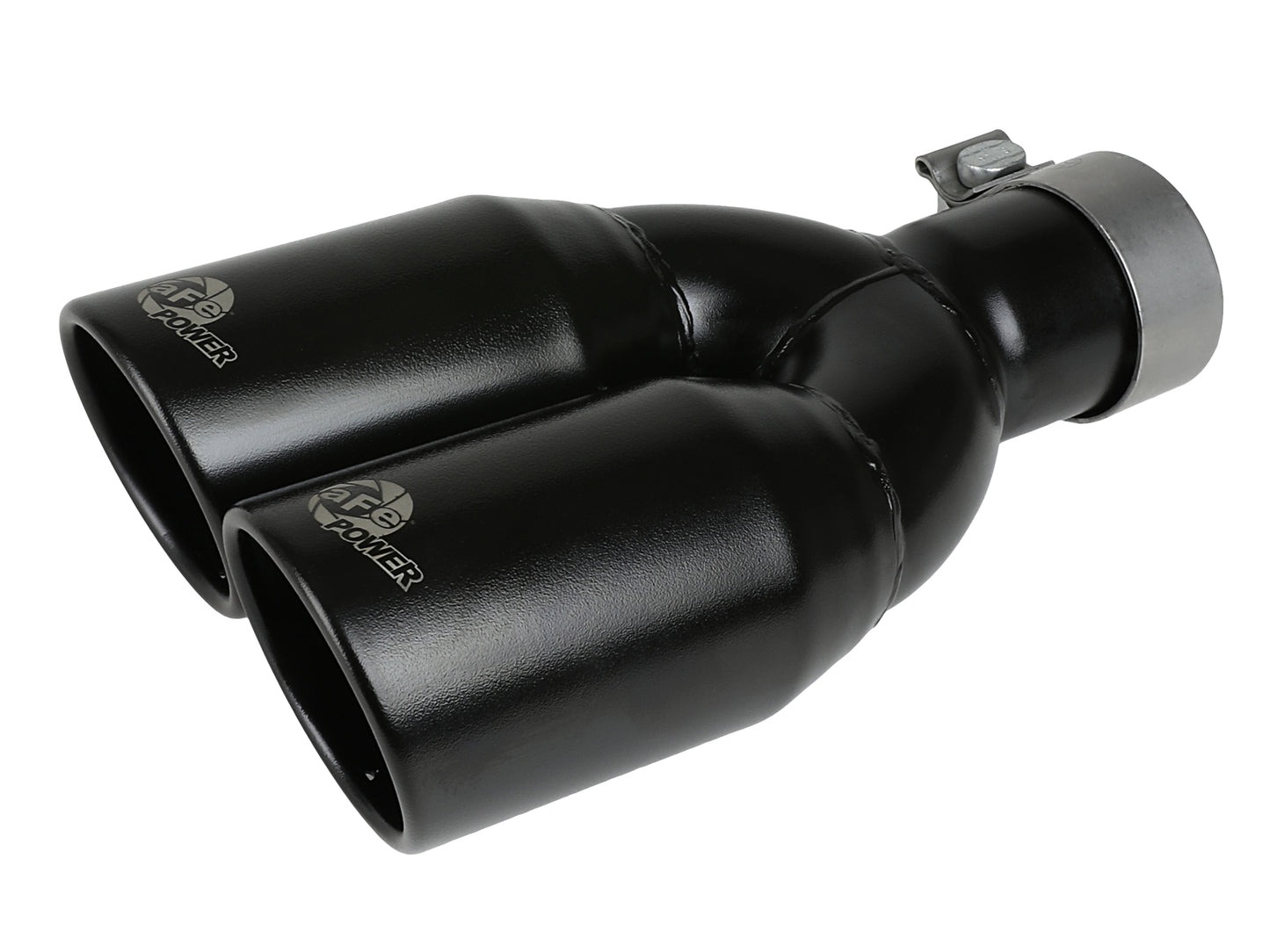 aFe 2.5in Inlet 3.5in Outlet SS Clamp-on Exhaust Tip Black | MACH Force-Xp 49T25374-B12