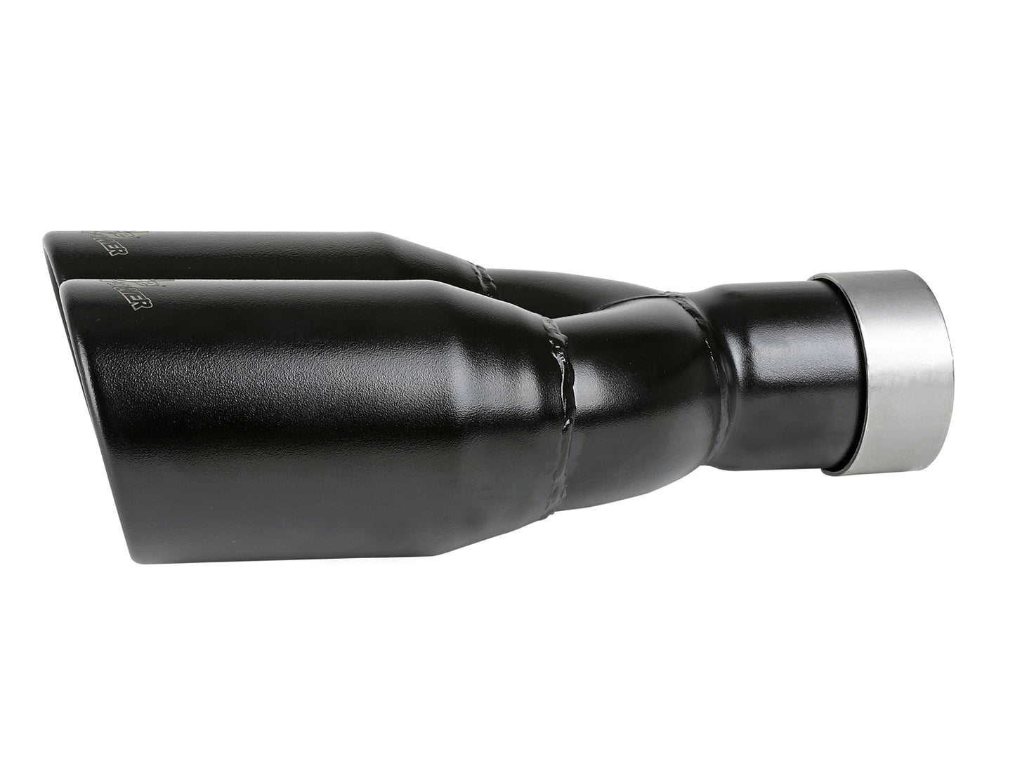 aFe 2.5in Inlet 3.5in Outlet SS Clamp-on Exhaust Tip Black | MACH Force-Xp 49T25374-B12
