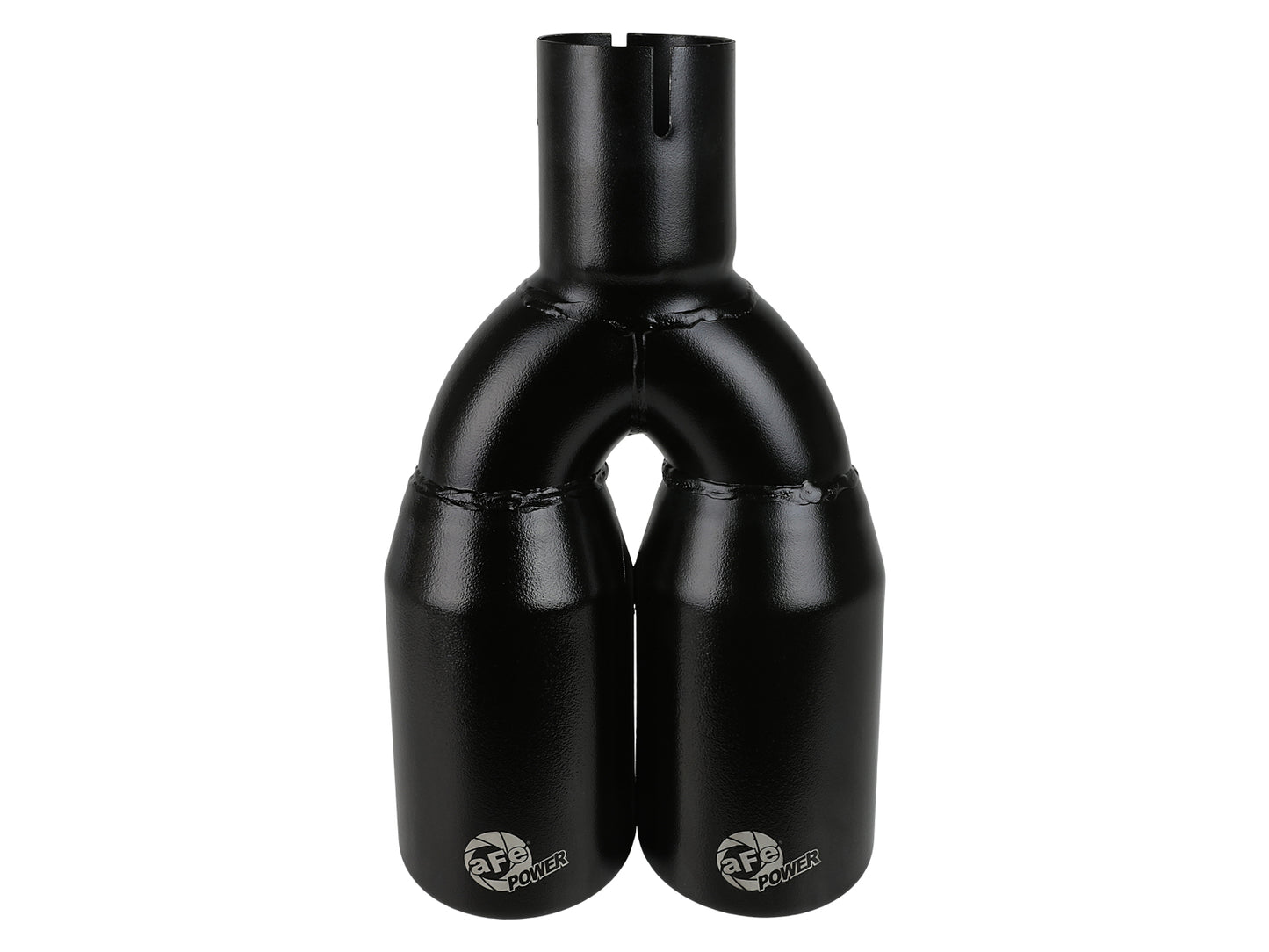 aFe 2.5in Inlet 3.5in Outlet SS Clamp-on Exhaust Tip Black | MACH Force-Xp 49T25374-B12