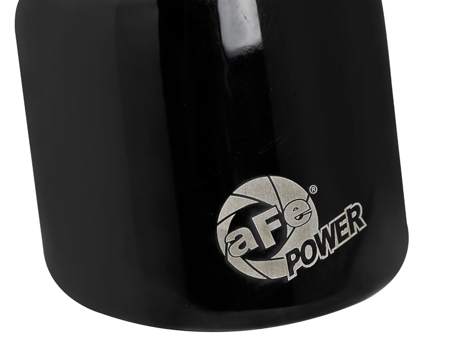 aFe 2.5in Inlet 4in Outlet 6in L SS Clamp-On Exhaust Tip Black | MACH Force-Xp 49T25404-B06
