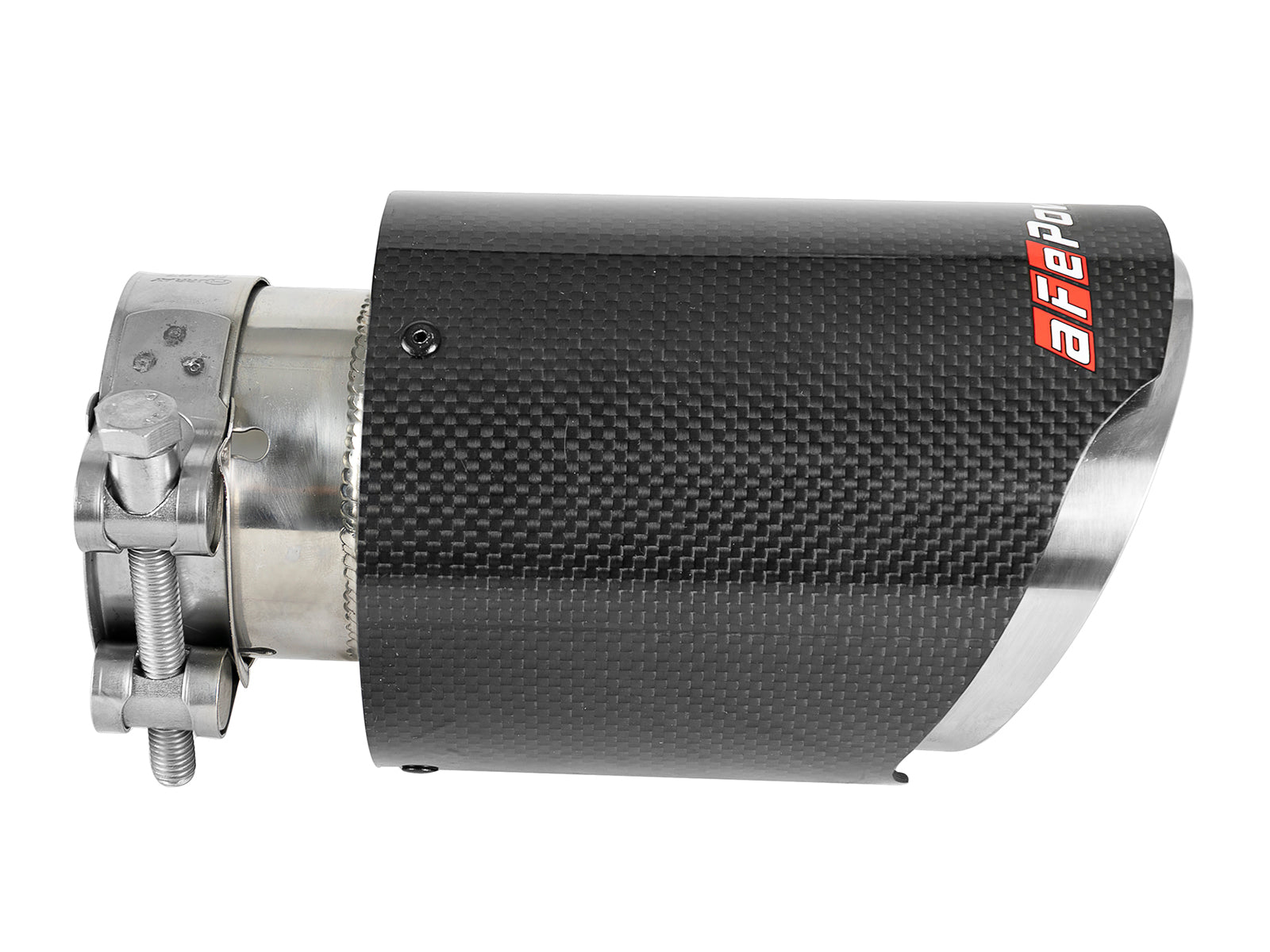 aFe MACH Force-Xp 2.5in Inlet / 4in Outlet SS Clamp-On Exhaust Tip | Carbon Fiber (49T25404-C07)